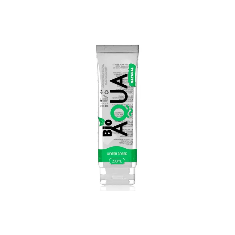 Flacone di lubrificante naturale BIOAQUA a base d'acqua 200 ml, trasparente, senza profumo, 100% naturale