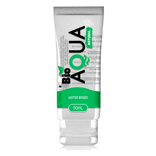 Botella transparente de lubricante natural BIOAQUA a base de agua 50 ml, incoloro e inodoro