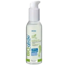 Lubricante y aceite de masaje bio 125 ml Joydivision Bioglide, cuidado hidratante natural