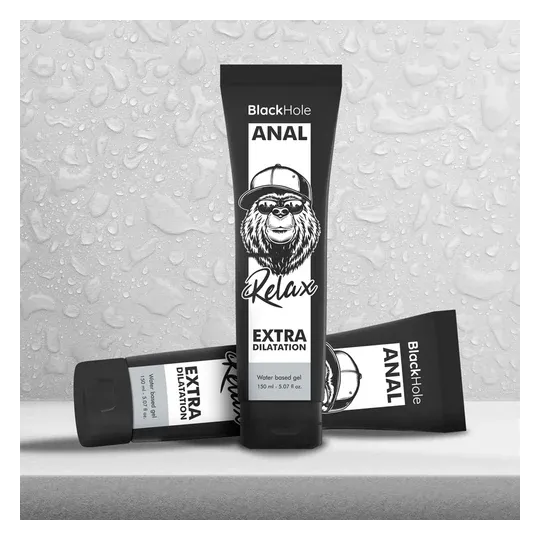Gel dilatateur anal transparent Black Hole à base d'eau pour relaxation, 150 ml