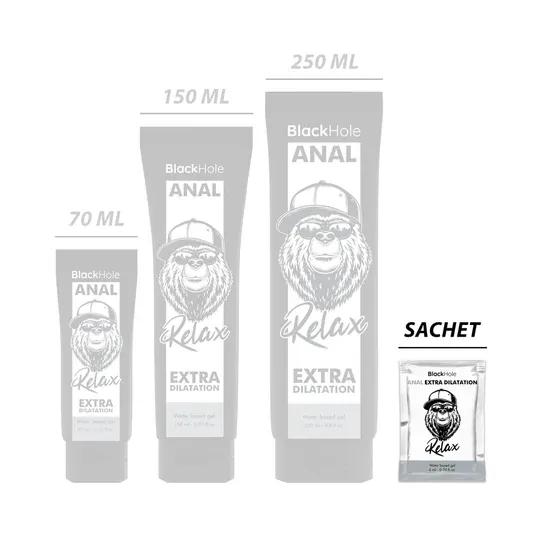 Dose unica gel lubrificante anale Black Hole, 6 ml, trasparente a base d'acqua, per dilatazione extra.