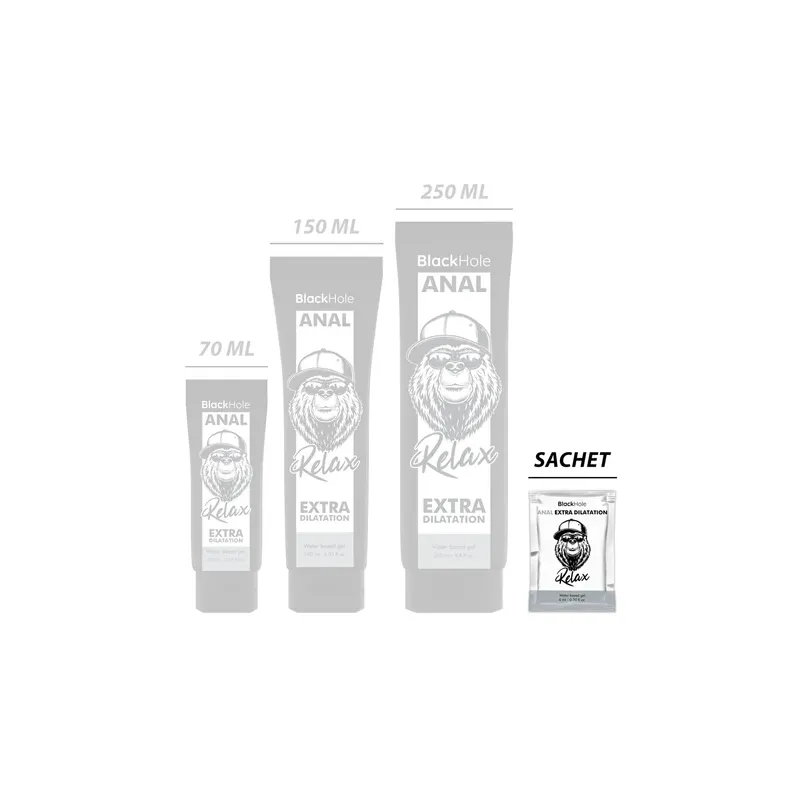 Dose unica gel lubrificante anale Black Hole, 6 ml, trasparente a base d'acqua, per dilatazione extra.