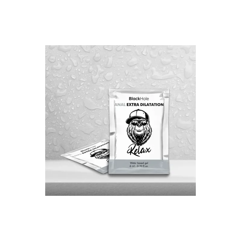 Dose unica gel lubrificante anale Black Hole, 6 ml, trasparente a base d'acqua, per dilatazione extra.