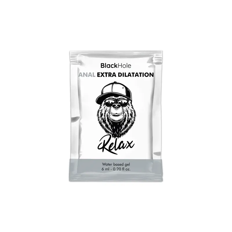Dose unica gel lubrificante anale Black Hole, 6 ml, trasparente a base d'acqua, per dilatazione extra.