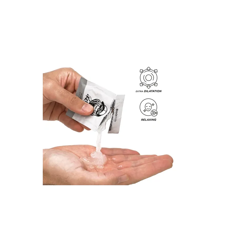 Dose unica gel lubrificante anale Black Hole, 6 ml, trasparente a base d'acqua, per dilatazione extra.