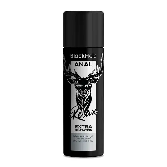 Gel dilatatore anale silicone 100 ml Black Hole, lubrificante rilassante incolore per penetrazione anale indolore.