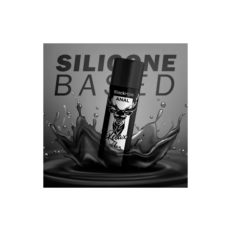 Gel dilatatore anale silicone 100 ml Black Hole, lubrificante rilassante incolore per penetrazione anale indolore.