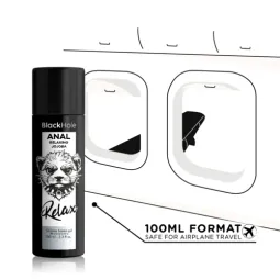Gel rilassante anale Black Hole con silicone e olio di jojoba, 100 ml, lubrificazione a lunga durata per comfort.