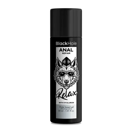 Lubricante anal relajante con ácido hialurónico Black Hole 30 ml - efecto dilatador para penetración sin dolor