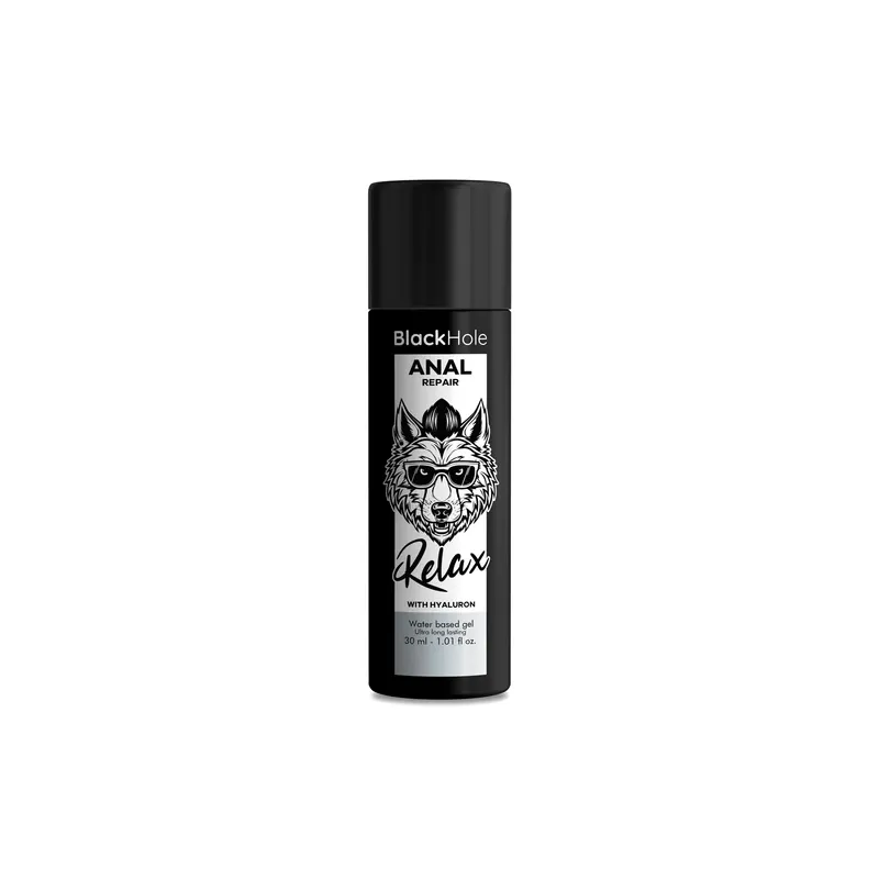 Lubrificante anale rilassante all'acido ialuronico Black Hole 30 ml - effetto dilatante per penetrazione indolore