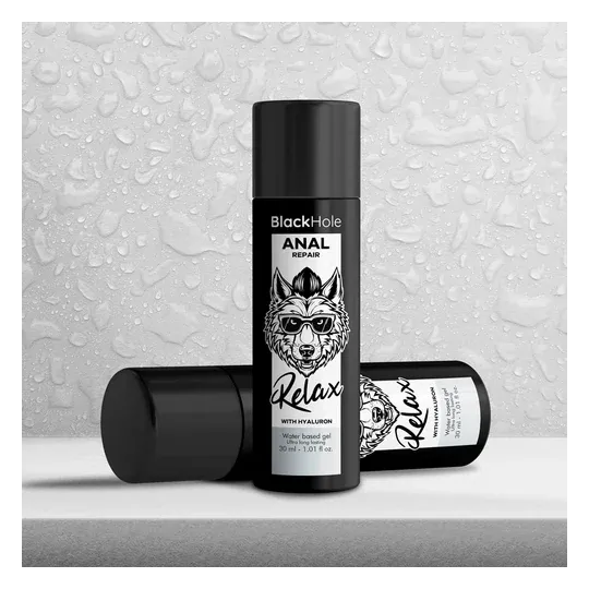 Lubrifiant anal relaxant hyaluronique Black Hole - tube 30 ml - effet dilatateur pour pénétration sans douleur