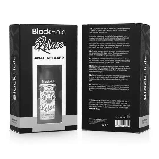 Analentspray Black Hole 30 ml schwarze Flasche, fördert Entspannung und Gleitfähigkeit beim Analverkehr