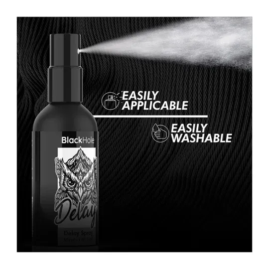 Spray ritardante BLACK HOLE 30 ml, a base d'acqua per prolungare il piacere