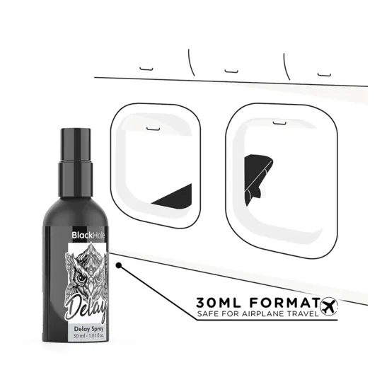 Spray ritardante BLACK HOLE 30 ml, a base d'acqua per prolungare il piacere