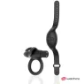 Vibrationsring BLACK&SILVER mit Watchme-Fernbedienung, schwarz-silber, USB-aufladbar.