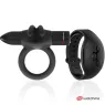 Vibrationsring BLACK&SILVER mit Watchme-Fernbedienung, schwarz-silber, USB-aufladbar.