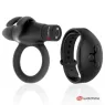 Vibrationsring BLACK&SILVER mit Watchme-Fernbedienung, schwarz-silber, USB-aufladbar.