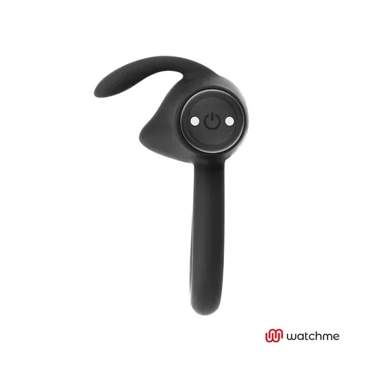 Vibrationsring BLACK&SILVER mit Watchme-Fernbedienung, schwarz-silber, USB-aufladbar.