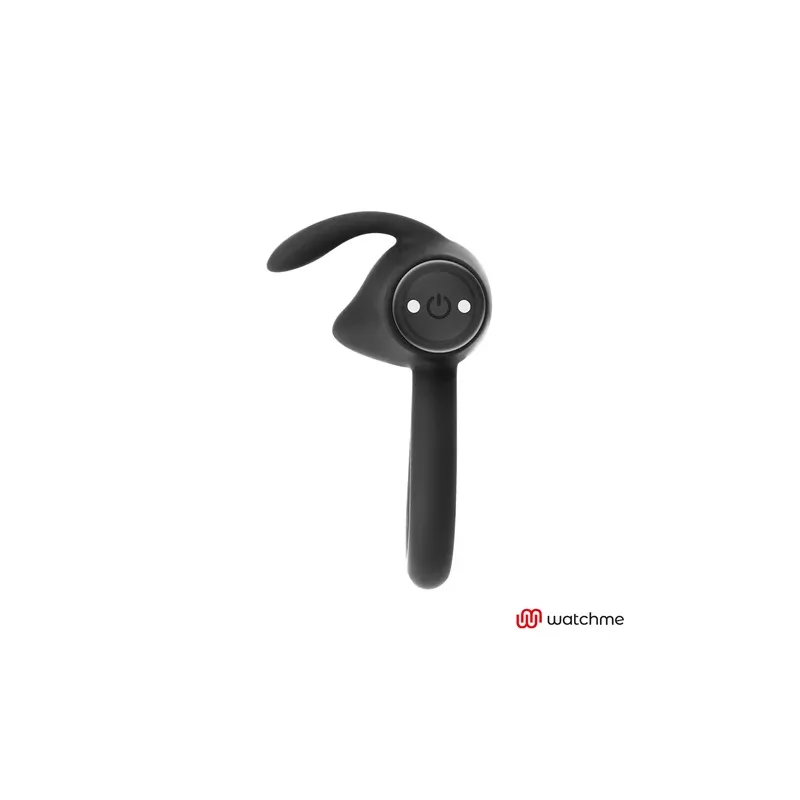Vibrationsring BLACK&SILVER mit Watchme-Fernbedienung, schwarz-silber, USB-aufladbar.