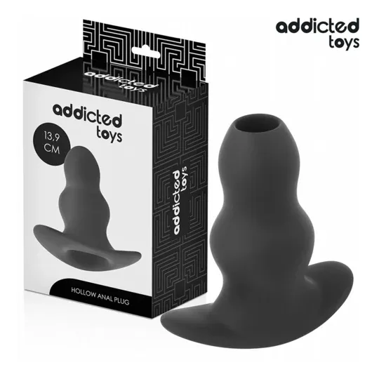 D-242844 Addicted Toys - Hohler Analplug XL 13,9 cm schwarzes Silikon - Hauptansicht
