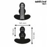 Vista d'insieme del tappo anale cavo XXL Addicted Toys in silicone nero, lunghezza 15,2 cm.