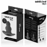 Vue d'ensemble du plug anal creux XXL Addicted Toys en silicone noir, longueur 15,2 cm.