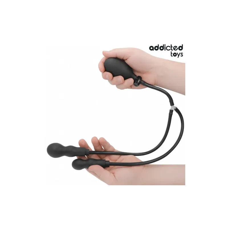 Plug anal doble inflable ajustable Addicted Toys de silicona suave vista principal" }, "image_770": { "fr": "Plug anal double go