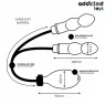 Plug anal double gonflable ajustable Addicted Toys en silicone souple vue principale