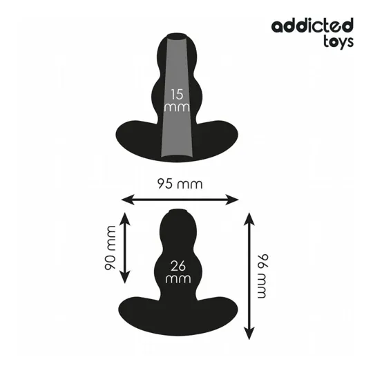 Plug anale cavo silicone medicale taglia M Addicted Toys - stimolazione profonda giocattolo anale ergonomico