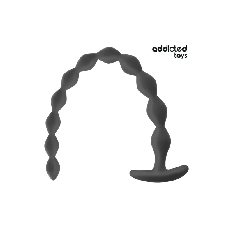Extra long anal plug Addicted Toys black silicone for deep penetration