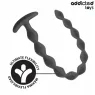 Plug anale extra lungo Addicted Toys in silicone nero per penetrazione profonda