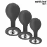 Lot complet de 3 plugs anaux progressifs Addicted Toys avec bijou scintillant