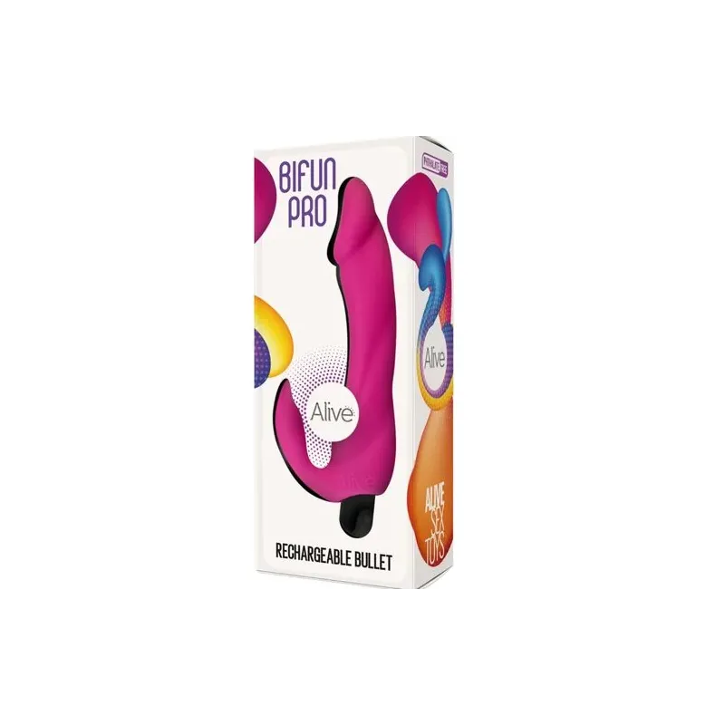 Rechargeable rabbit vibrator ALIVE pink for G-spot and clitoral stimulation