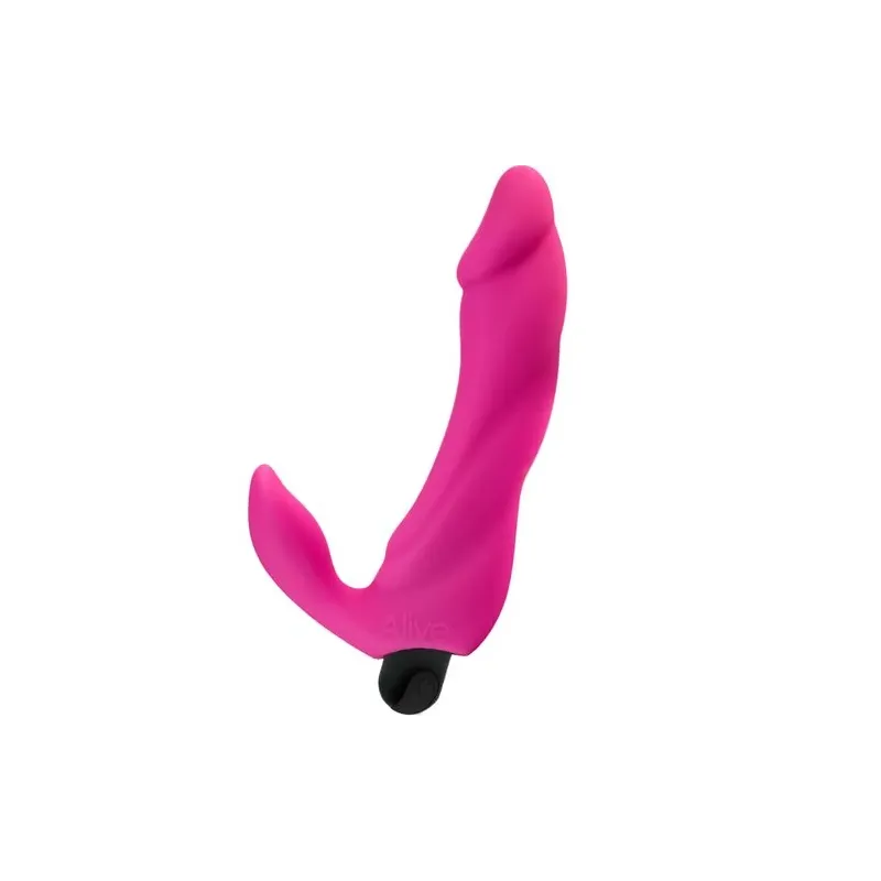 Gode vibrant rechargeable double stimulation ALIVE rose pour point G et clitoris