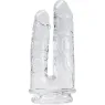 Transparent realistic double dildo ALIVE Imperium 12/14 cm, phthalate-free jelly material, waterproof IPX8