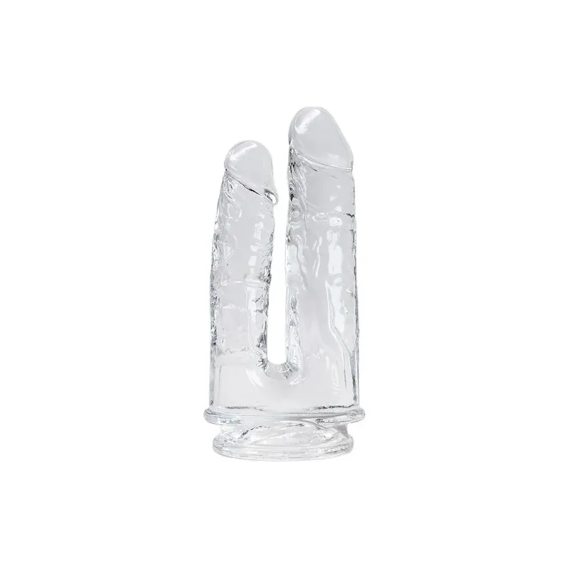 Transparent realistic double dildo ALIVE Imperium 12/14 cm, phthalate-free jelly material, waterproof IPX8