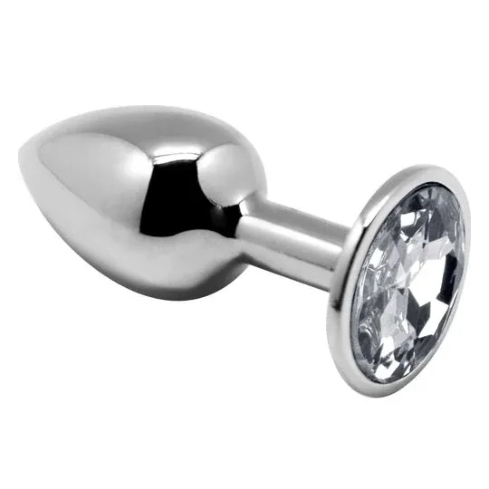 ALIVE Metall-Analplug-Set 3 progressive Größen mit blauen Edelsteinen Übersichtsbild