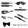BDSM Set Secret Desires 7-teilig ALIVE schwarz - komplettes Set mit Handschellen, Peitsche, Maske und Shibari-Seil