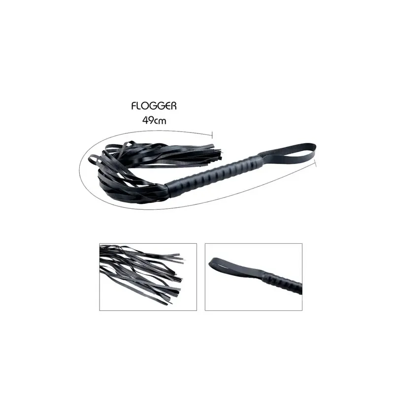 Kit BDSM Secret Desires 7 pièces ALIVE noir - ensemble complet avec menottes, fouet, masque et corde shibari