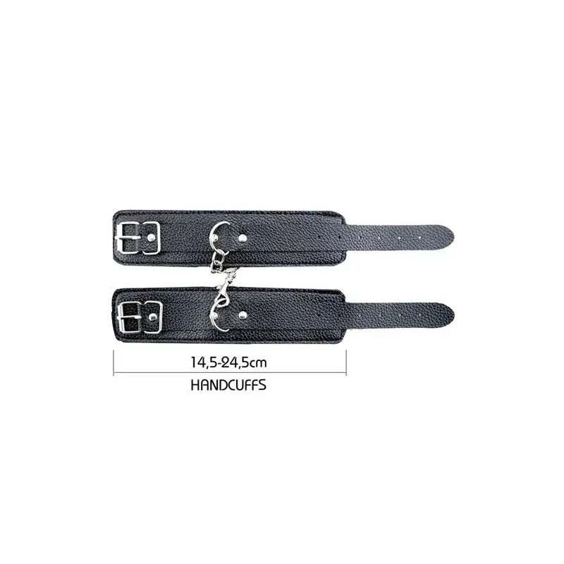 Kit BDSM Secret Desires 7 pezzi ALIVE nero - set completo con manette, frusta, maschera e corda shibari