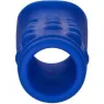 Capuchón para pene azul CALEXOTICS de silicona líquida con cuentas para estimulación
