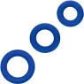 Set de 3 anillos de pene graduados de silicona azul CalExotics Admiral para mejorar el rendimiento