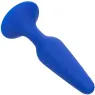 Kit 3 plugs anals Admiral CalExotics en silicone bleu, tailles graduées avec base ventouse pour entraînement anal progressif.