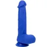 Gode vibrant réaliste CalExotics Captain Admiral bleu en silicone étanche avec ventouse