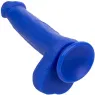 Gode vibrant réaliste CalExotics Captain Admiral bleu en silicone étanche avec ventouse