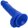 Gode vibrant réaliste CalExotics Admiral Sailor bleu en silicone avec ventouse, vue d'ensemble