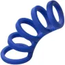 Cage pénienne en silicone liquide bleue CalExotics avec anneaux de support pour érection