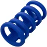 Cage pénienne en silicone liquide bleue CalExotics avec anneaux de support pour érection