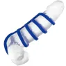 Cage pénienne en silicone liquide bleue CalExotics avec anneaux de support pour érection