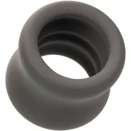 Anneau d'étirement du scrotum CalExotics Alpha noir en silicone liquide forme sablier